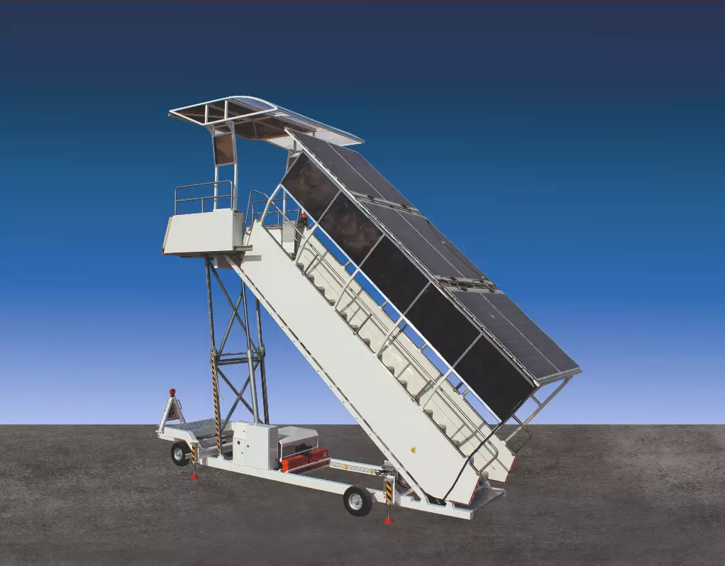 Towable Passenger Stairs - Solar Panel TPS3800S