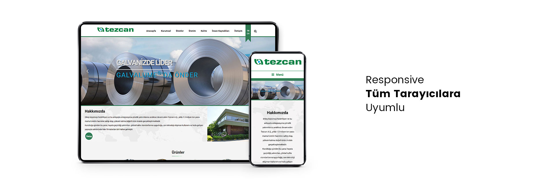 Tezcan Galvaniz Web Sitesi